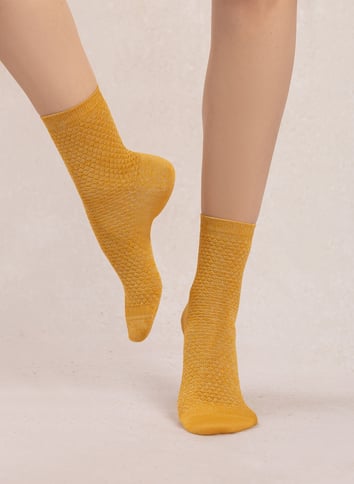 Ribbel sokken BLEUFORET Goudkleurig